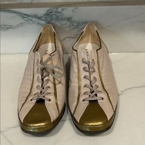 Amalfi Gold and Cream Sneakers